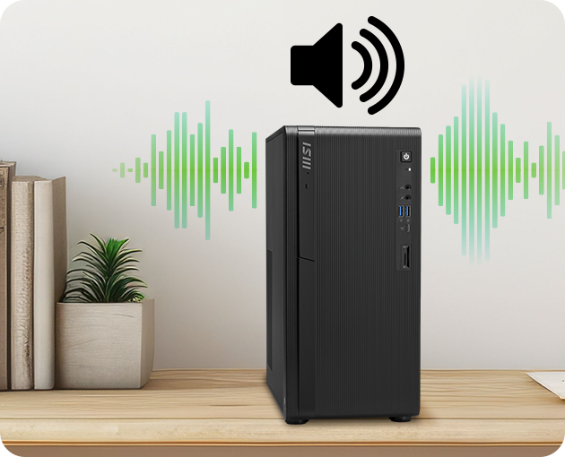 Speaker and card reader, built in
